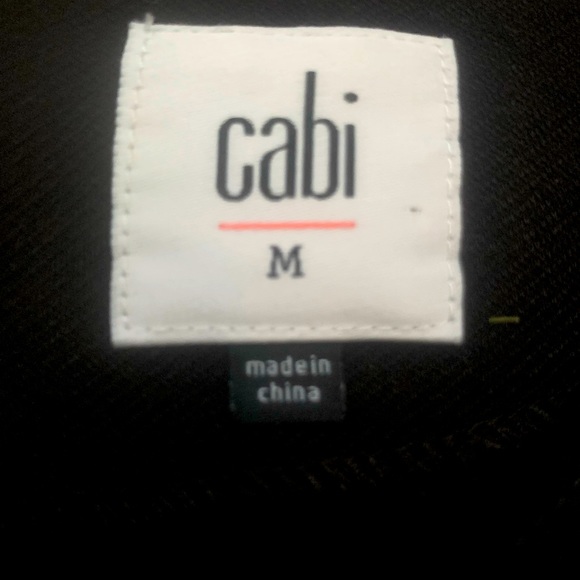 CABI Black Utility Top 3232 Snap Button Trim Stretch Ponte 3/4 Sleeve - Medium - Picture 3 of 9